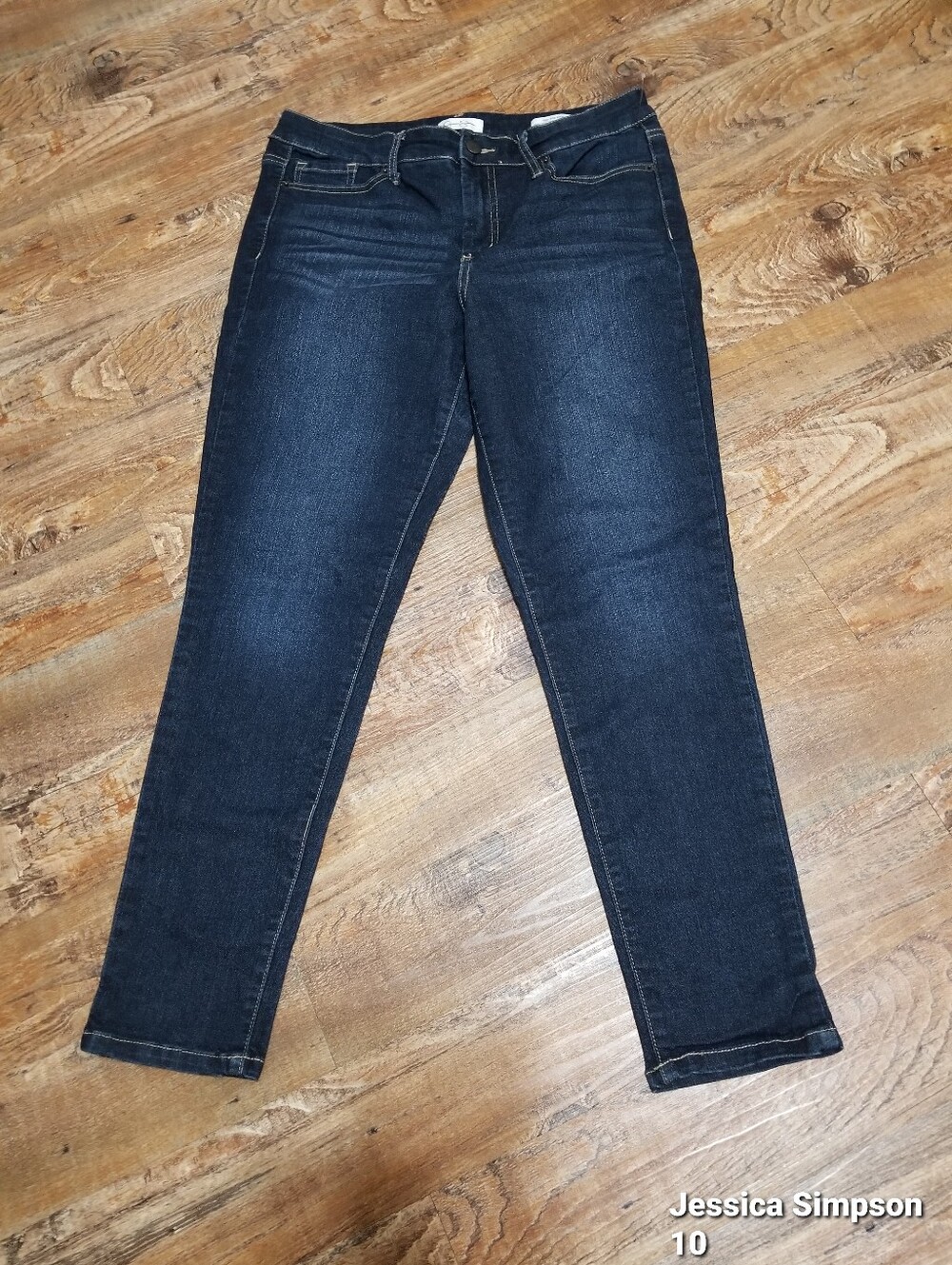 Jessica Simpson Dark Indigo Jeans High Rise Ankle 10